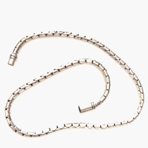 ~MAGNETIC CLASP STAINLESS STEEL SILVER COLLAR NECKLACE